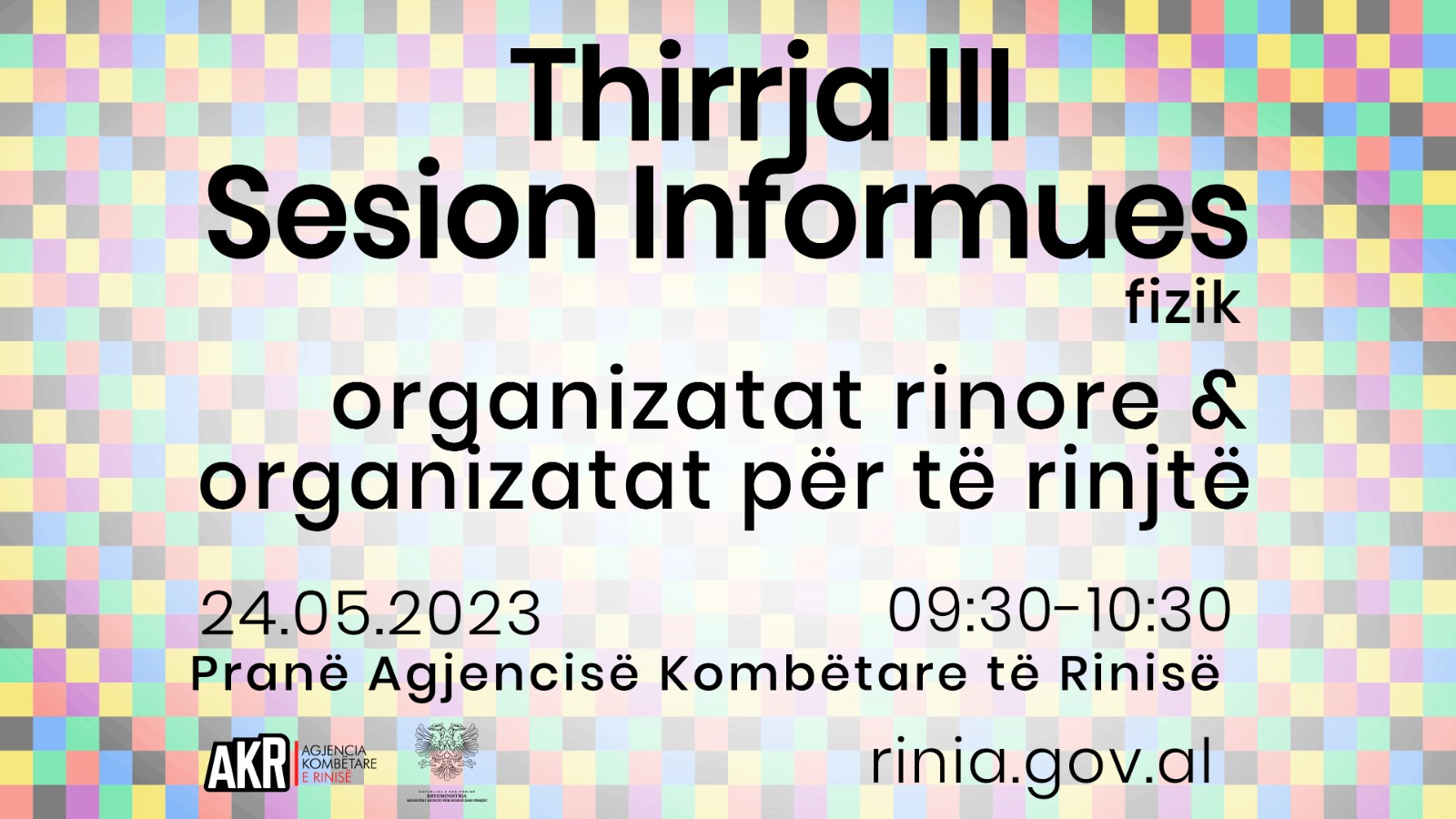 Sesion informues mbi proçedurat e aplikimit për Thirrjen e Tretë për Projekt-Propozime të Organizatave Rione dhe/ose për të Rinjtë