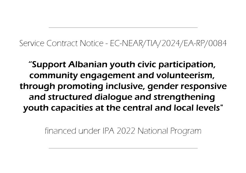Thirrje: Support Albanian youth civic participation Portali ku mund të merrni informacionet e plota