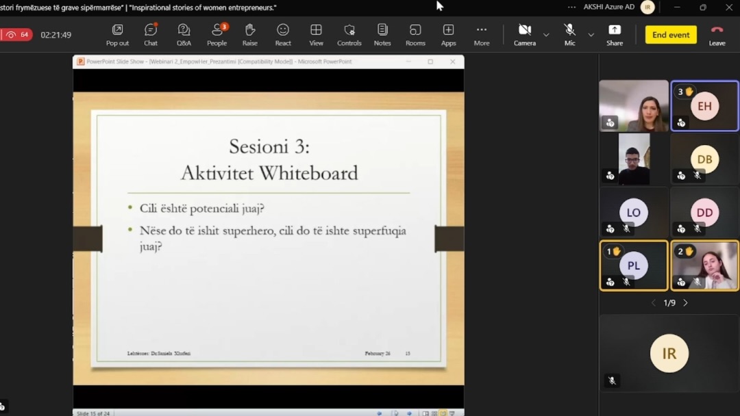 🎥 “Histori frymëzuese të grave sipërmarrëse”Agjencia Kombëtare e Rinisë organizoi webinarin e d (3)