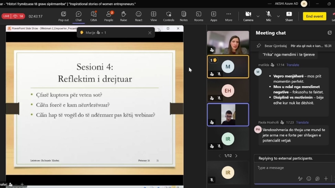 🎥 “Histori frymëzuese të grave sipërmarrëse”Agjencia Kombëtare e Rinisë organizoi webinarin e d (4)