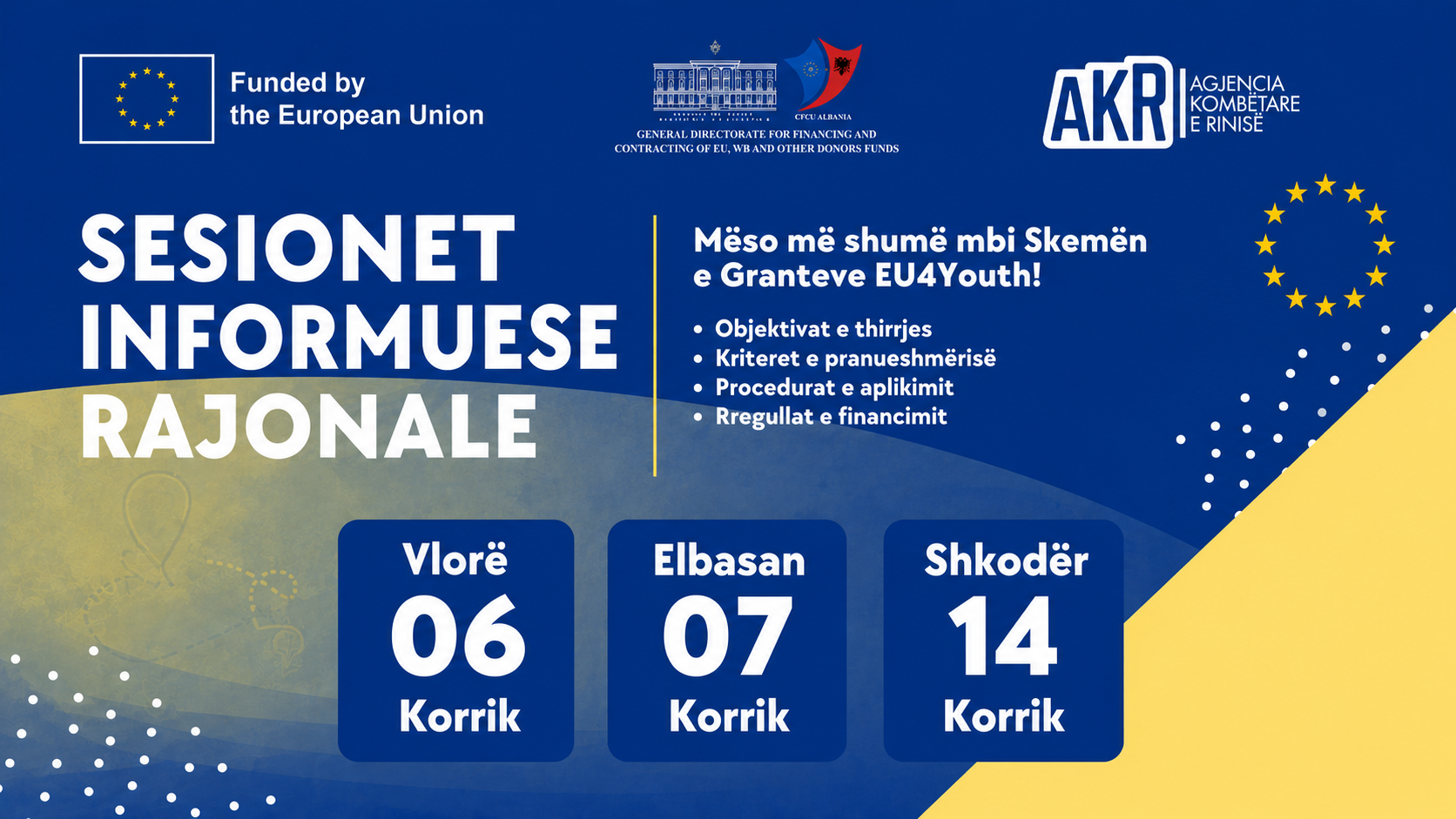 Sesionet informuese rajonale në kuadër të projektit EU4Youth Grant Scheme